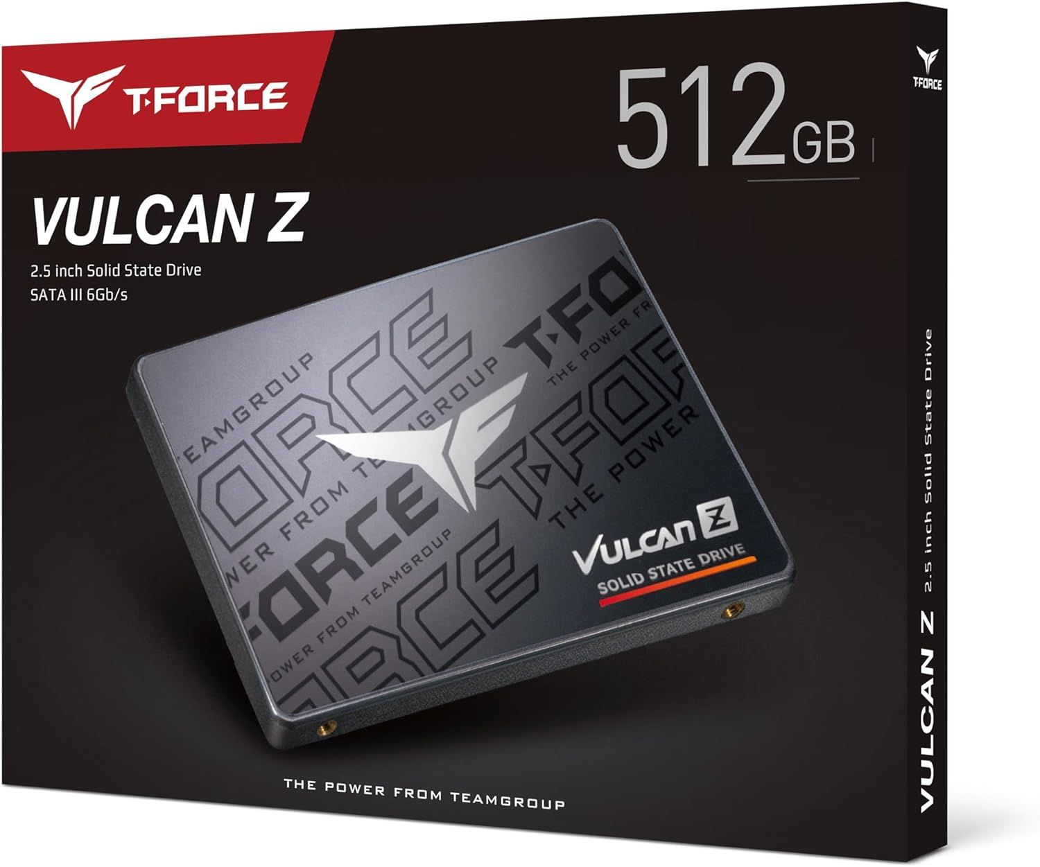 TEAMGROUP T-Force Vulcan Z 512GB SLC Cache 3D NAND TLC 2.5 Inch SATA III Internal Solid State Drive SSD (R/W Speed up to 550/500 MB/s)