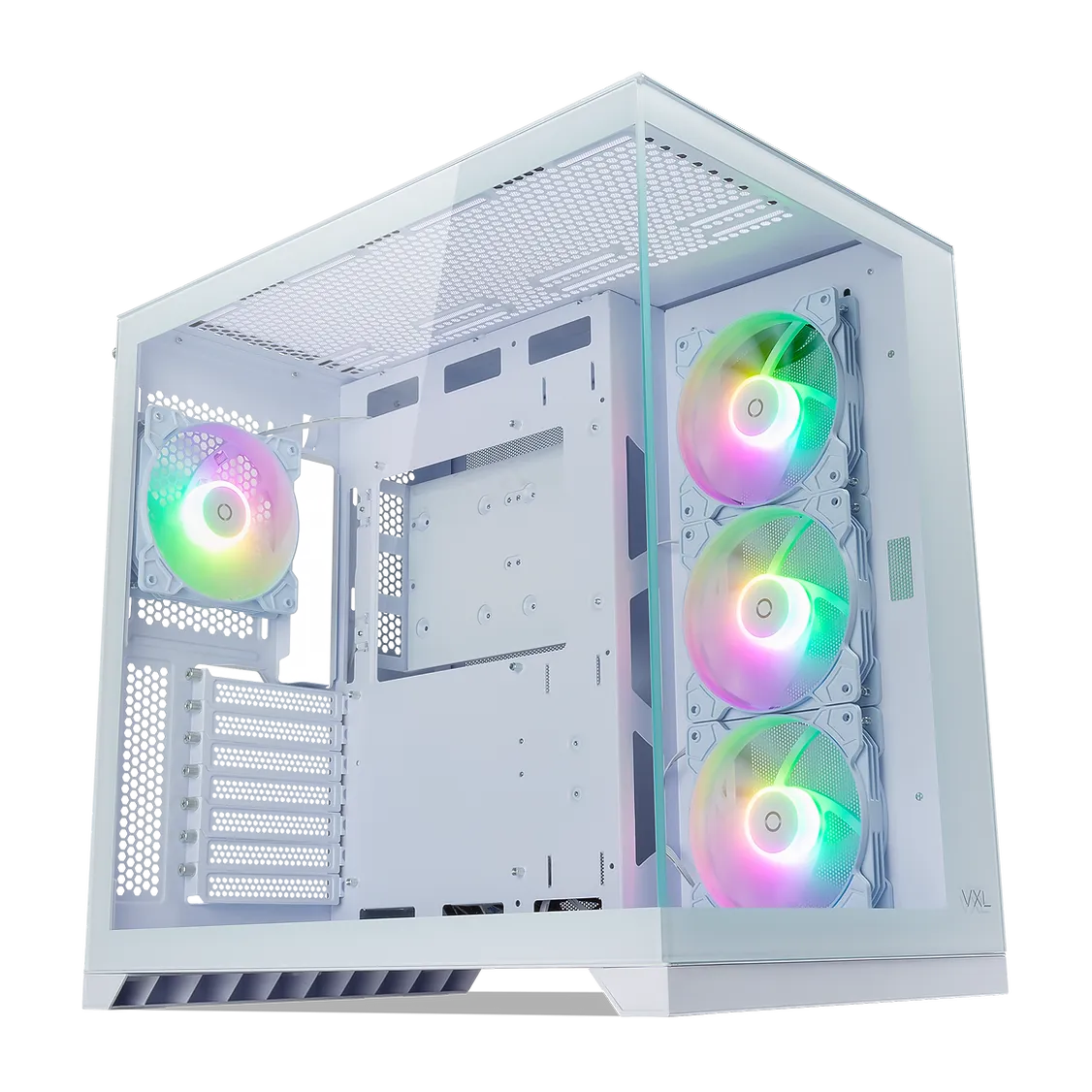 Tecware VXL EVO Dual Chamber ATX TG Case ( Free 4x 120mm ARGB Fans )