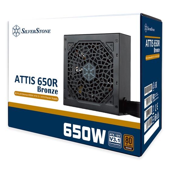 Silverstone ATTIS 650W Bronze 80 PLUS Bronze ATX 3.1 ATX Power Supply