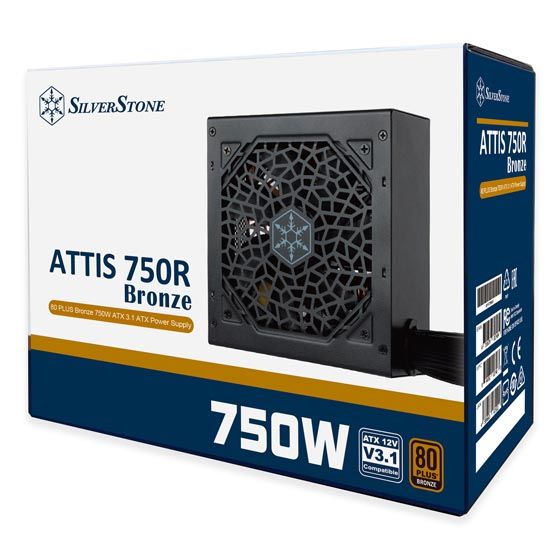 Silverstone ATTIS 750W Bronze 80 PLUS Bronze ATX 3.1 ATX Power Supply