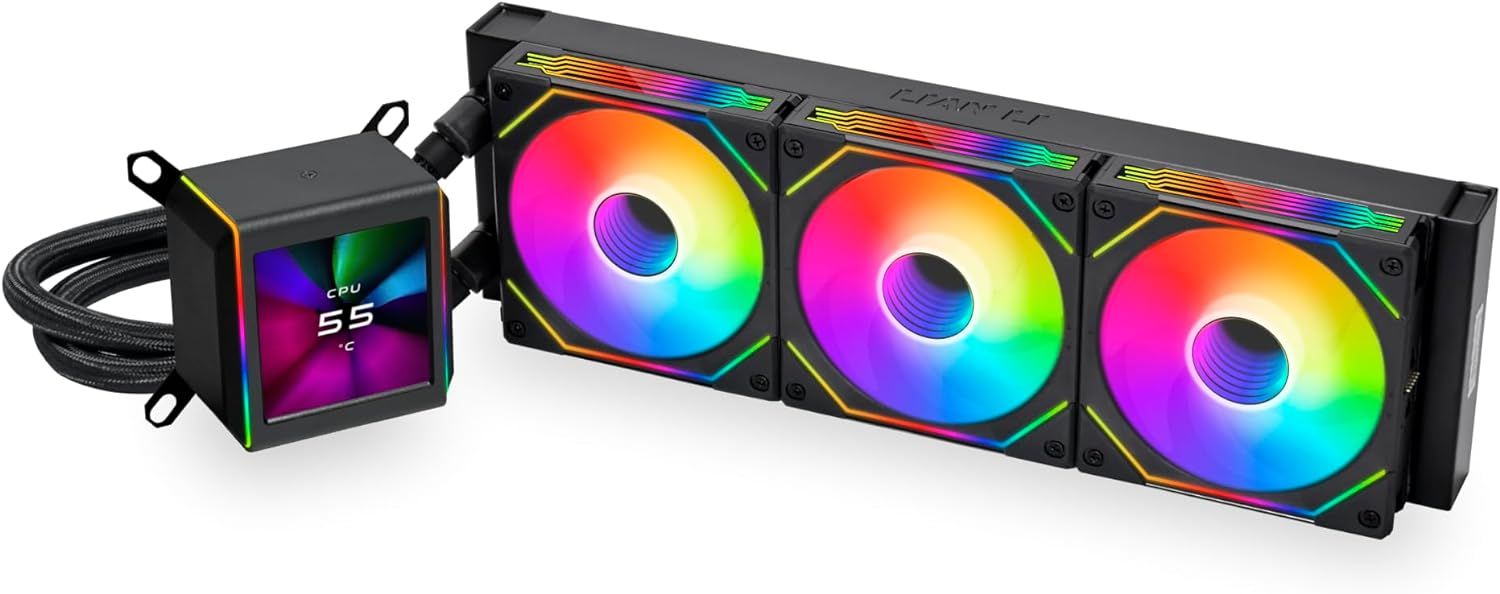 Lian Li GALAHAD II UNI FAN SL-INF LCD 360MM ARGB AIO Liquid Cooling System, Colors: Black
