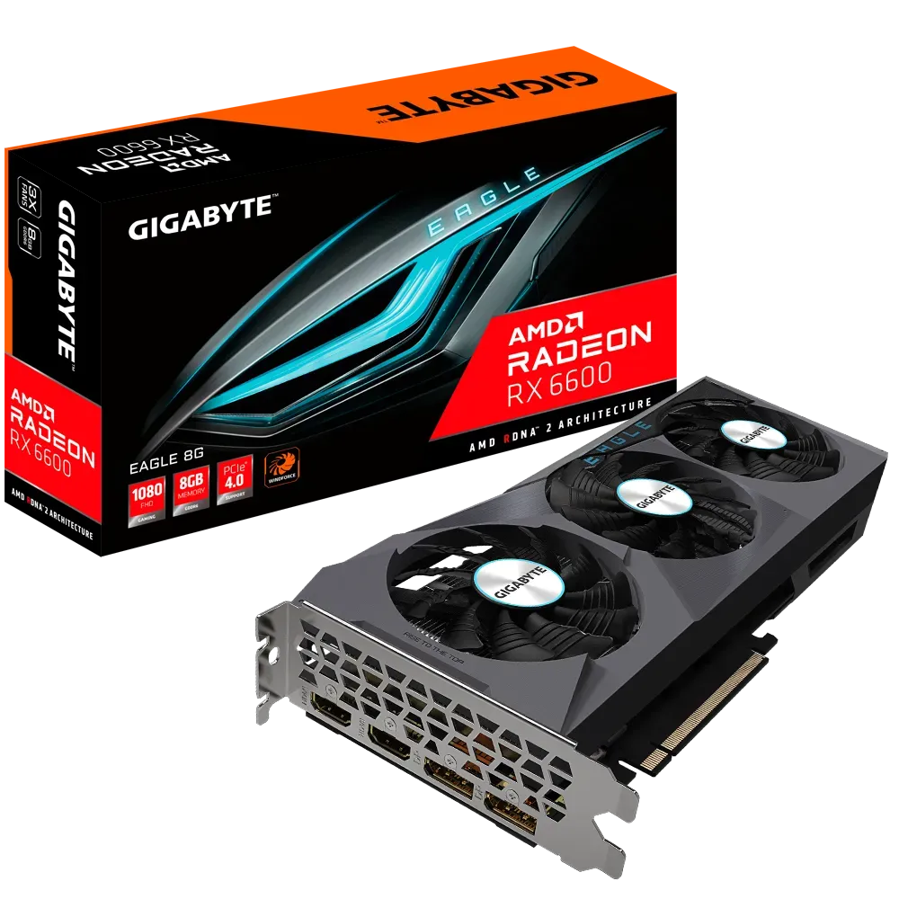 GIGABYTE AMD Radeon™ RX 6600 EAGLE 8G GDDR6 128-bit Video Card
