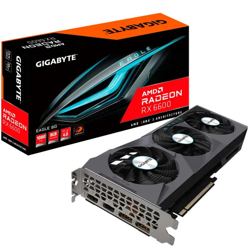 GIGABYTE AMD Radeon™ RX 6600 EAGLE 8G GDDR6 128-bit Video Card