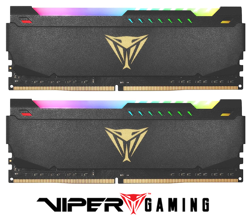 Patriot Viper Steel RGB 16GB (2 x 8GB) DDR4 3200MHz CL16 GAMING MEMORY Kit