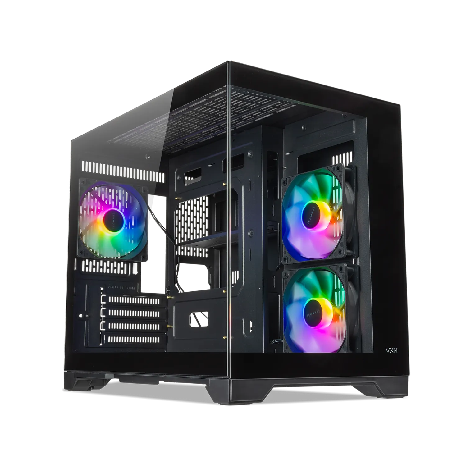 Tecware VXN EVO Dual Chamber MATX TG Case ( Free 3x 120mm ARGB Fans )