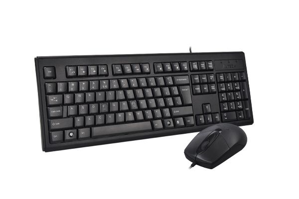 A4tech KRS 8372 Usb BUNDLE, FN Hot Keys, 5 M Clicks Button Lifetime, 1000 DPI, Adjustable Keyboard Height, Keyboard and Mouse