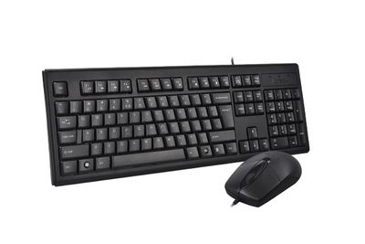 A4tech KRS 8372 Usb BUNDLE, FN Hot Keys, 5 M Clicks Button Lifetime, 1000 DPI, Adjustable Keyboard Height, Keyboard and Mouse