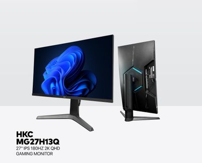 HKC MG27H13Q 27&quot; QHD 1440P (2560 x 1440) IPS 180hz 1ms Flat Gaming Monitor