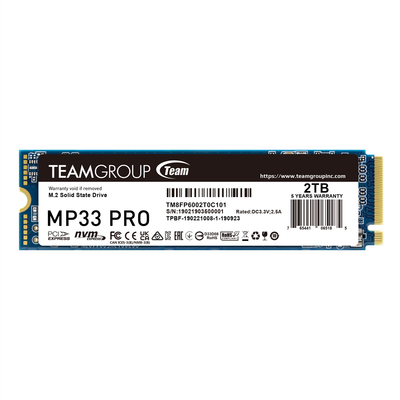 Team Group MP33 PRO 2TB T-FORCE M.2 NVMe PCI-E PCIE 4.0 SSD (RW: 3,500/3,000 MB/s)