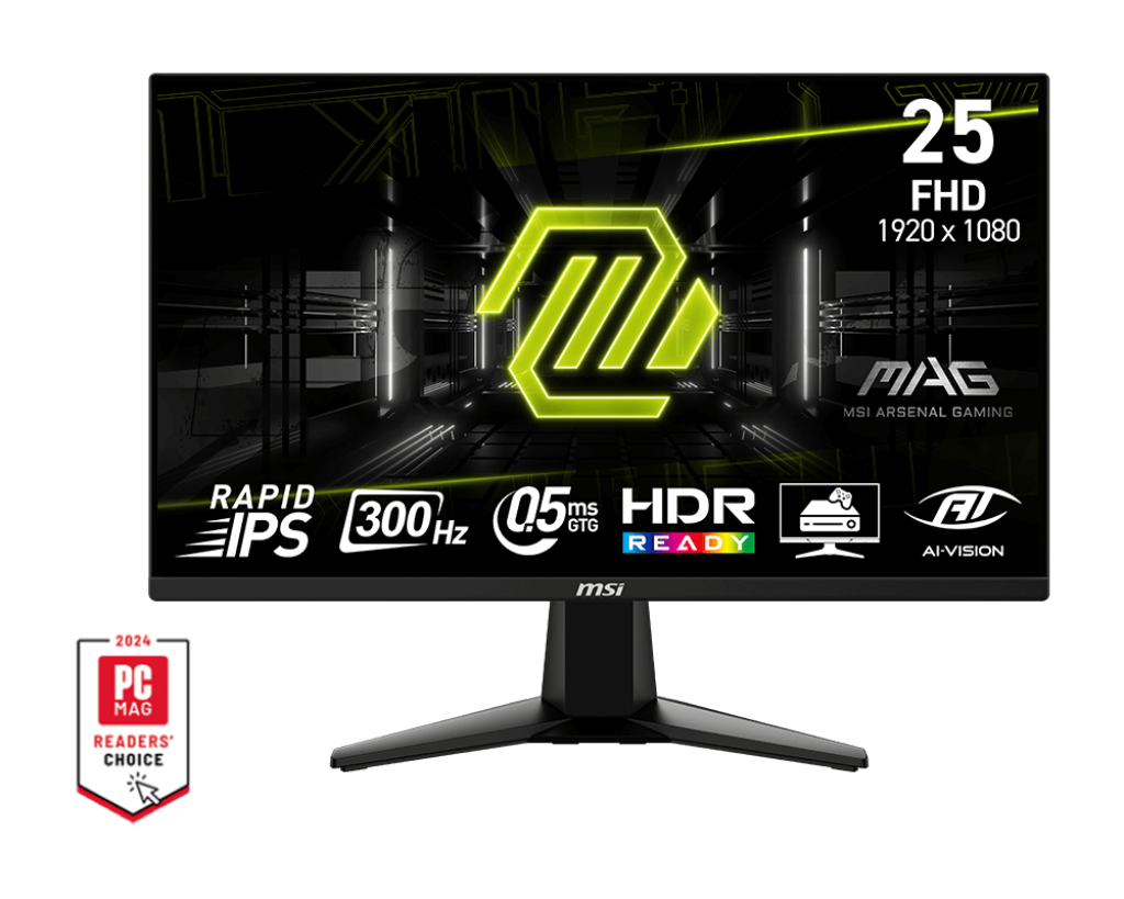 MSI MAG 255XF 24.5&quot; FHD (1920x1080) 300Hz Rapid IPS 0.5ms GtG Flat Gaming Monitor