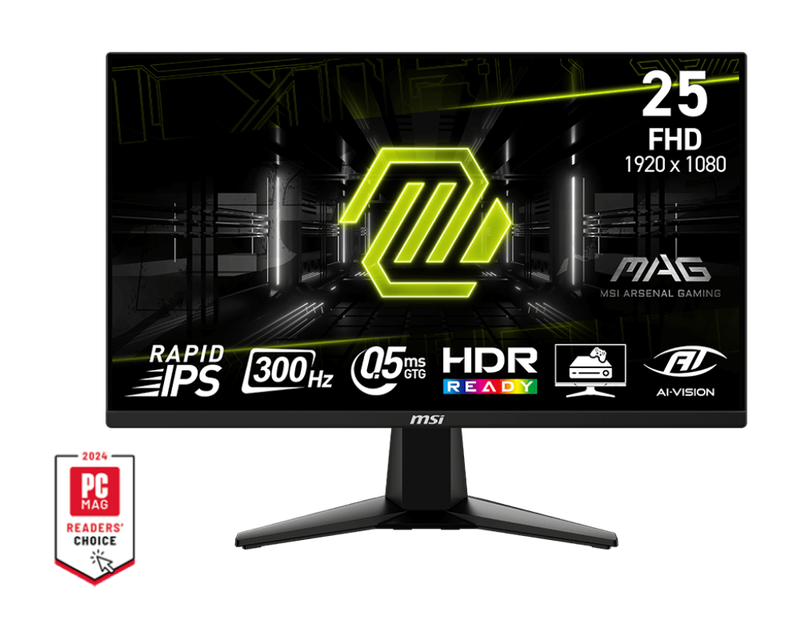 MSI MAG 255XF 24.5&quot; FHD (1920x1080) 300Hz Rapid IPS 0.5ms GtG Flat Gaming Monitor