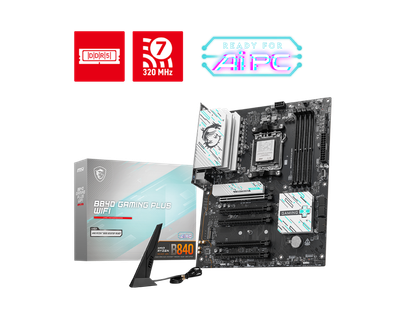 MSI B840 GAMING PLUS WIFI DDR5 MOTHERBOARD MSI B840 GAMING PLUS WIFI DDR5 MOTHERBOARD