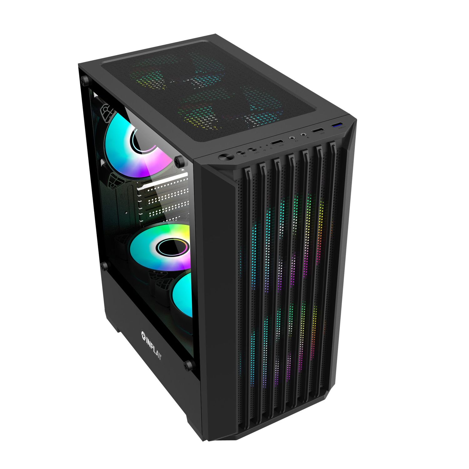 Inplay Meta A200 MATX TG Case ( Free 3x 120mm RGB Fans )
