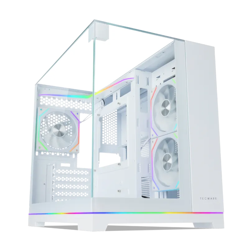 Tecware VX Prism Triple TG MATX Gaming Case ( Free 3x 120mm ARGB Fans )