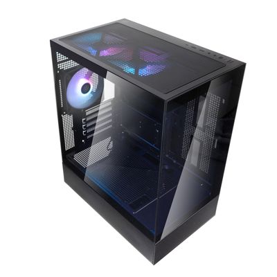 SilverStone Lucid 04 Dual TG MATX Gaming Case ( Free 3x 120mm ARGB Fans )