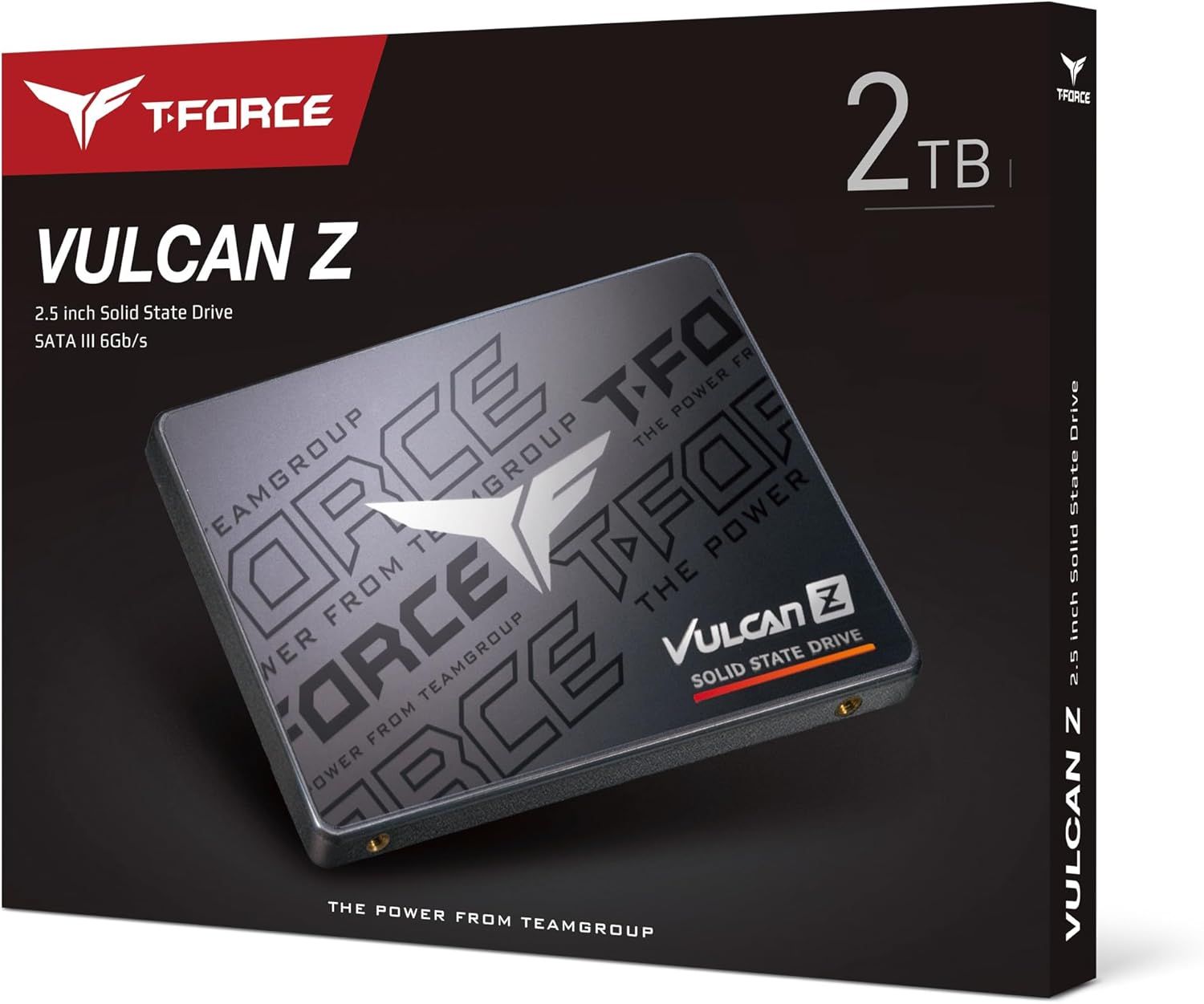 TEAMGROUP T-Force Vulcan Z 2TB SLC Cache 3D NAND TLC 2.5 Inch SATA III Internal Solid State Drive SSD (R/W Speed up to 550/500 MB/s)