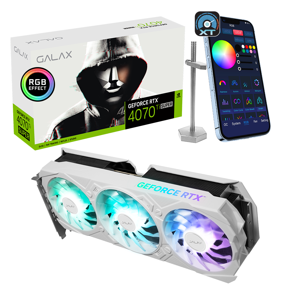Galax GeForce RTX 4070 Ti SUPER EX Gamer V2 WHITE 1-Click OC 16GB GDDR6X 256-bit DP*3/HDMI 2.1/DLSS 3