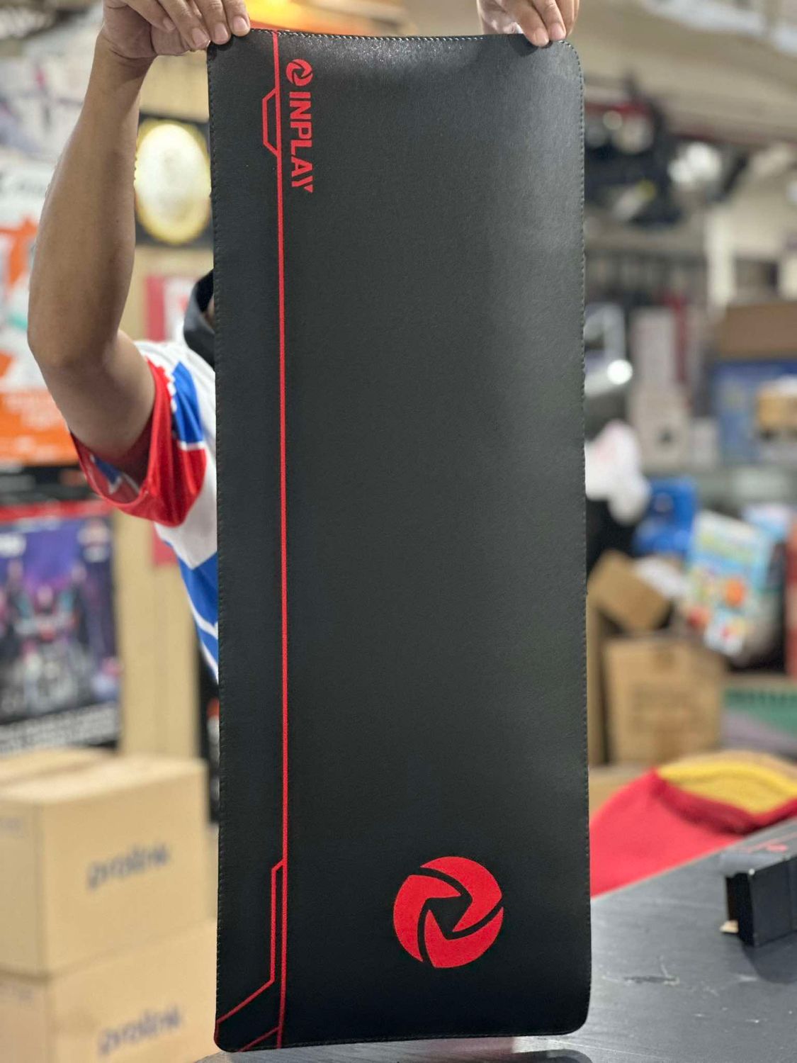 Inplay MP801 Black, Mouse Pad Extended, Leather Surface 800x300m