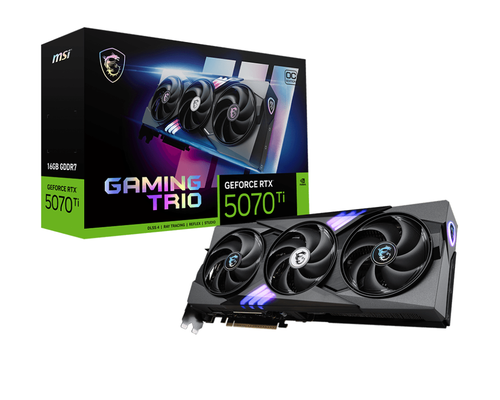 MSI GeForce RTX™ 5070 Ti 16G GAMING TRIO OC PLUS GDDR7 256-bit Video Card