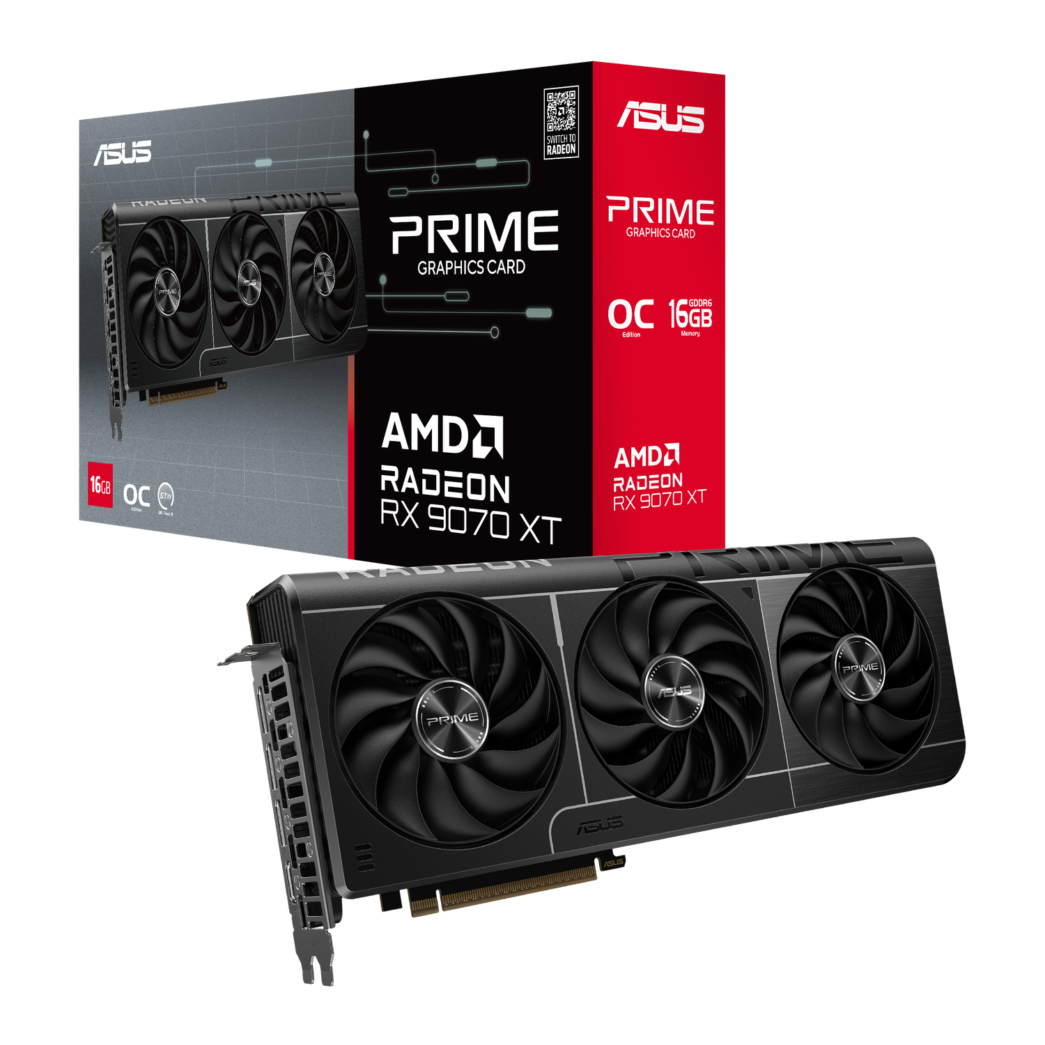 ASUS Prime Radeon™ RX 9070 XT OC Edition 16GB GDDR6 256 bit Video Card