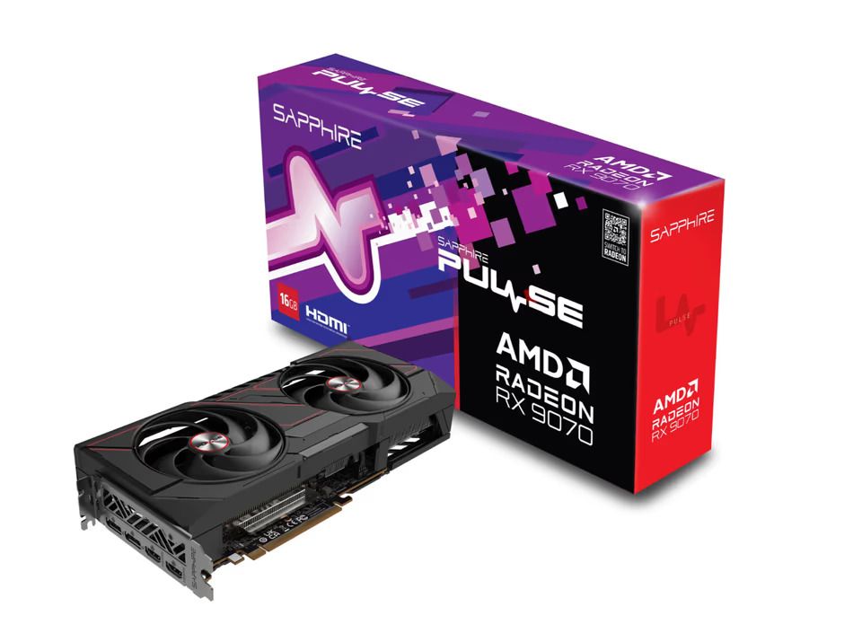 SAPPHIRE PULSE AMD RADEON™ RX 9070 GAMING 16GB GDDR6 256 BIT DUAL HDMI / DUAL DP