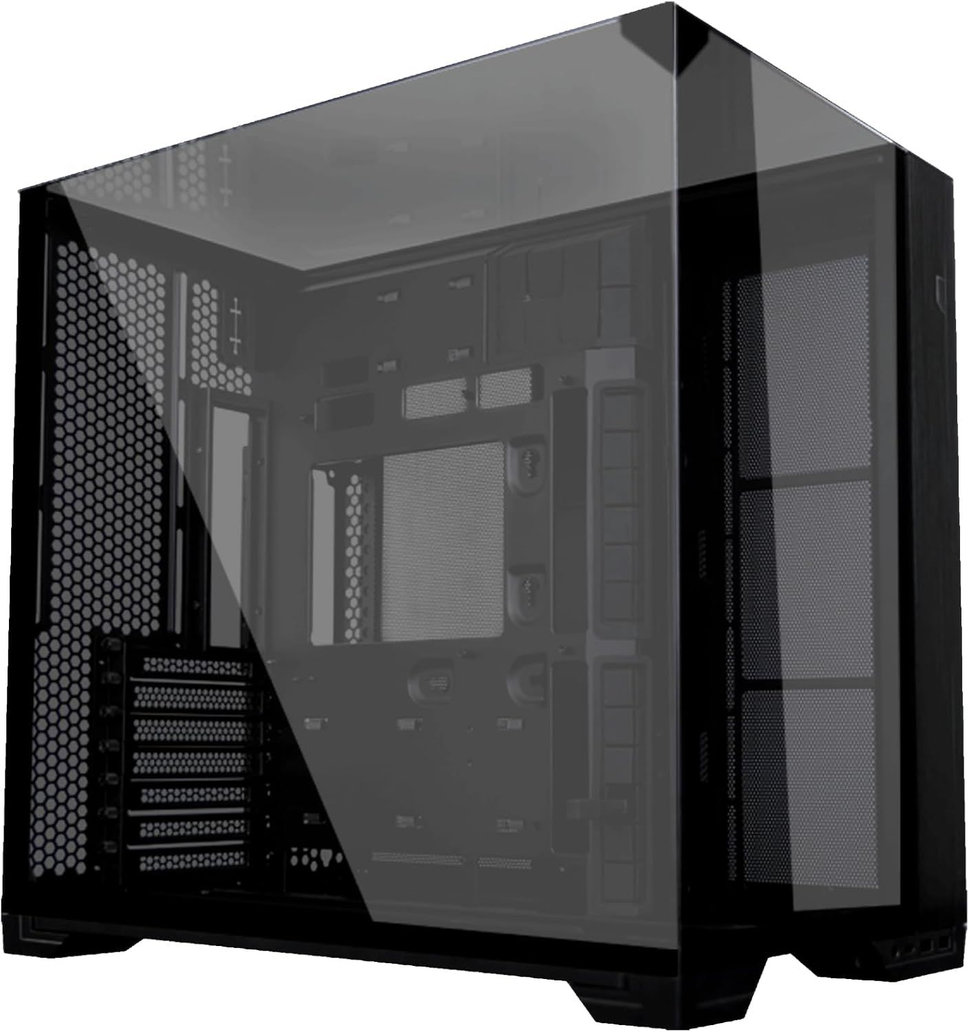 LIAN LI O11 Vision Compact Tempered Glass Case, Color: Black