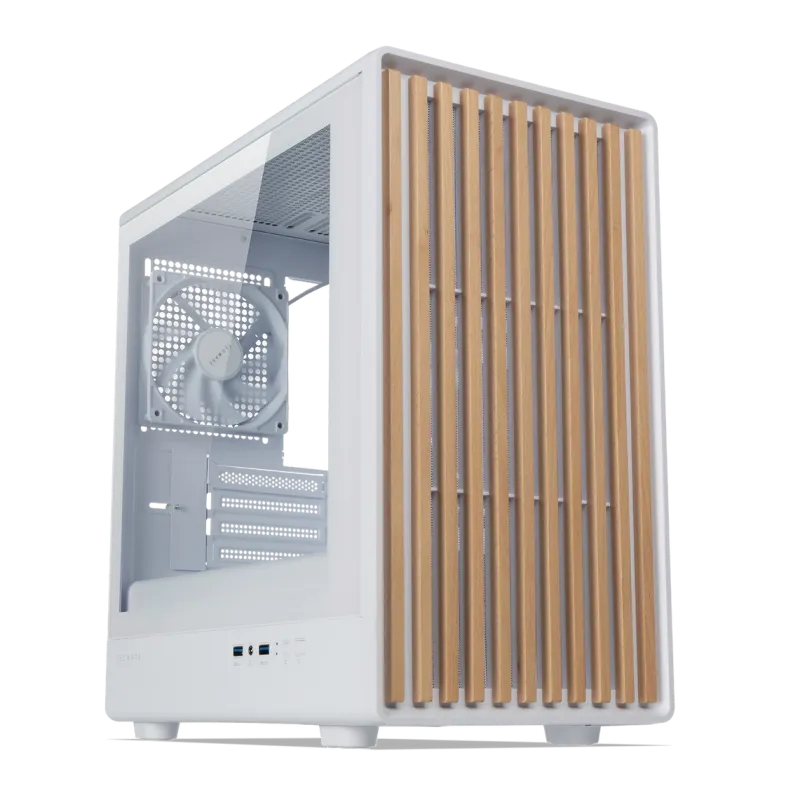 Tecware Timber M High Airflow Wood MATX TG Gaming Case ( Free 4x 120mm Fans )