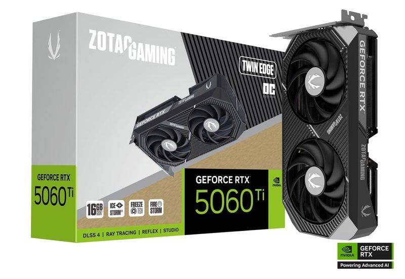 ZOTAC GAMING GeForce RTX 5060 Ti 16GB GDDR7 Twin Edge OC 128-bit Video Card