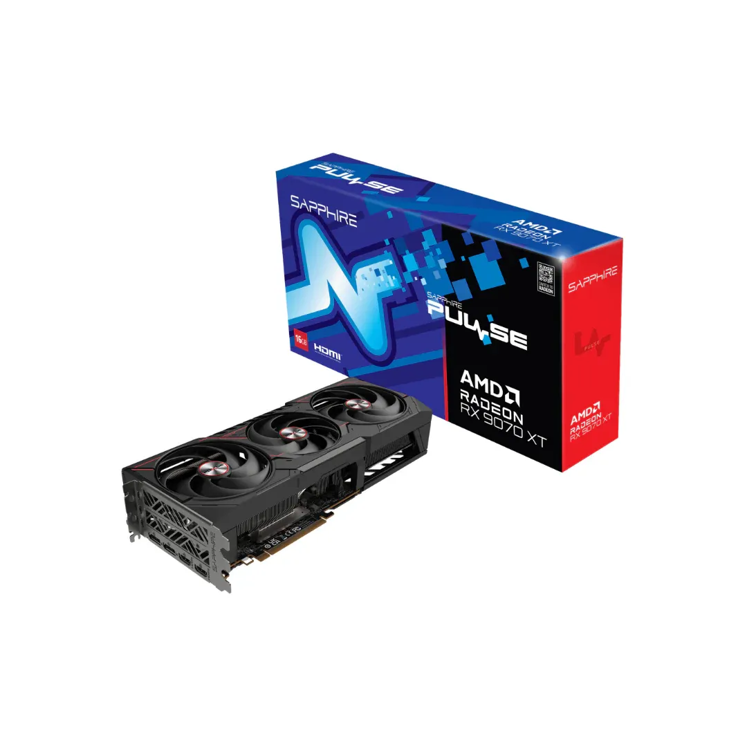 SAPPHIRE PULSE AMD RADEON™ RX 9070 XT GAMING 16GB GDDR6 256-BIT GRAPHICS CARD