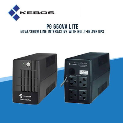 Kebos 650VA Lite Power Grade Plus Line Interactive UPS with AVR Kebos 650VA Lite Power Grade Plus Line Interactive UPS with AVR