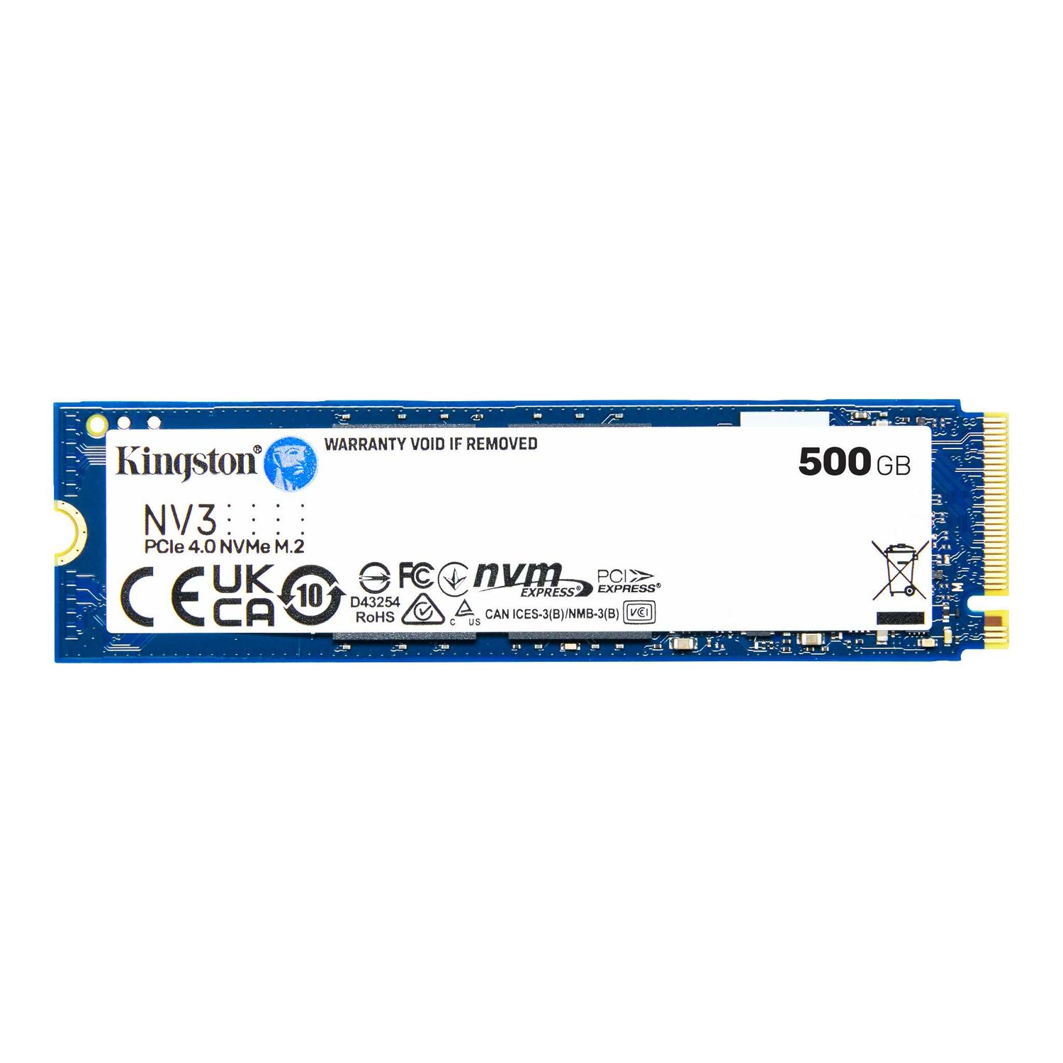 Kingston NV3 500GB NVME M.2 PCIE 4.0 SSD (RW: 5,000/3,000 MB/s)