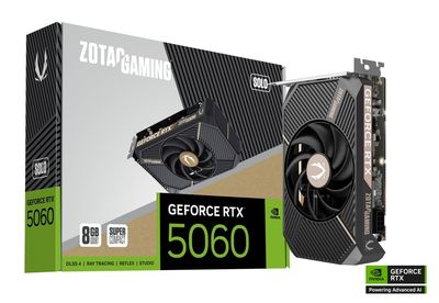 ZOTAC GAMING GeForce RTX 5060 8GB GDDR7 SOLO 128-bit Video Card ZOTAC GAMING GeForce RTX 5060 8GB GDDR7 SOLO 128-bit Video Card