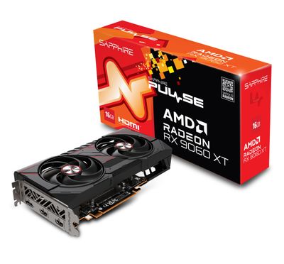 SAPPHIRE AMD Radeon™ RX 9060XT PULSE 16GB GDDR6 128 bit Video Card SAPPHIRE AMD Radeon™ RX 9060XT PULSE 16GB GDDR6 128 bit Video Card