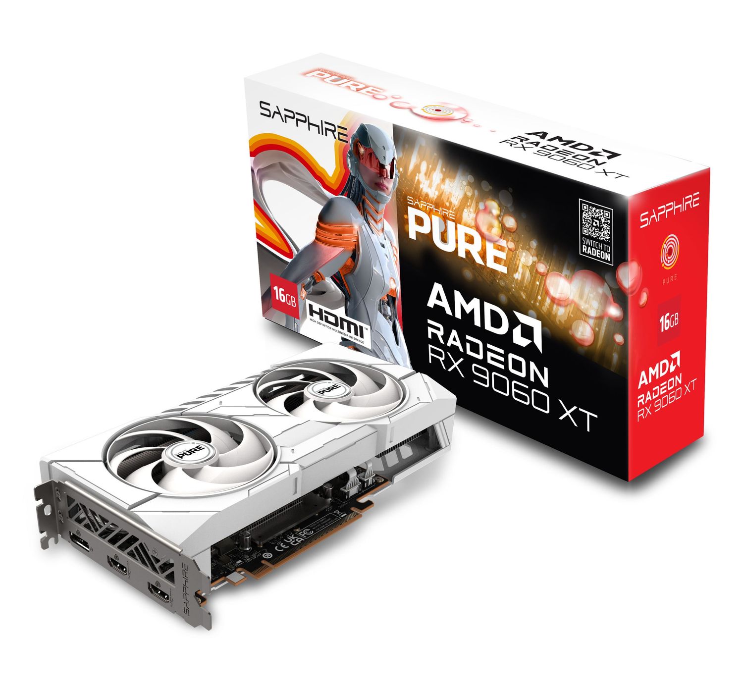 SAPPHIRE AMD Radeon™ RX 9060XT PURE 16GB GDDR6 128 bit Video Card