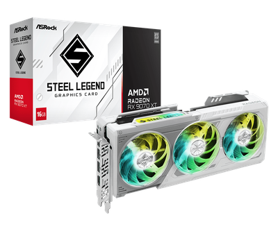 ASROCK AMD Radeon™ RX 9070 XT Steel Legend 16GB OC GDDR6 256 bit Video Card ASROCK AMD Radeon™ RX 9070 XT Steel Legend 16GB OC GDDR6 256 bit Video Card