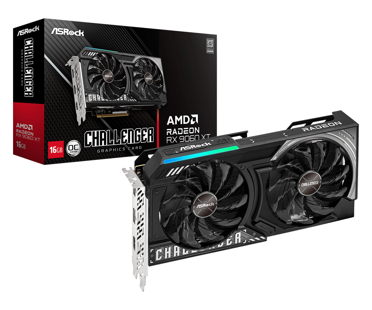 ASROCK AMD Radeon™ RX 9060 XT Challenger 16GB OC GDDR6 128 bit Video Card