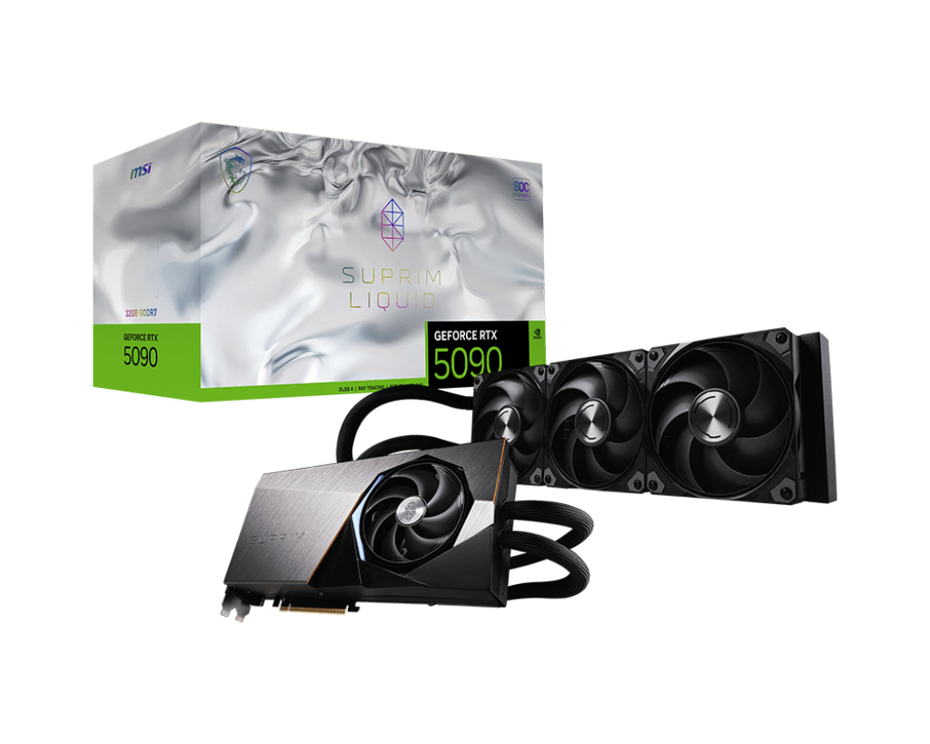MSI GeForce RTX™ 5090 32GB SUPRIM LIQUID SOC GDDR7 512-bit Video Card
