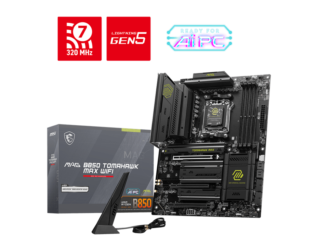 MSI MAG B850 TOMAHAWK WIFI MAX DDR5 MOTHERBOARD