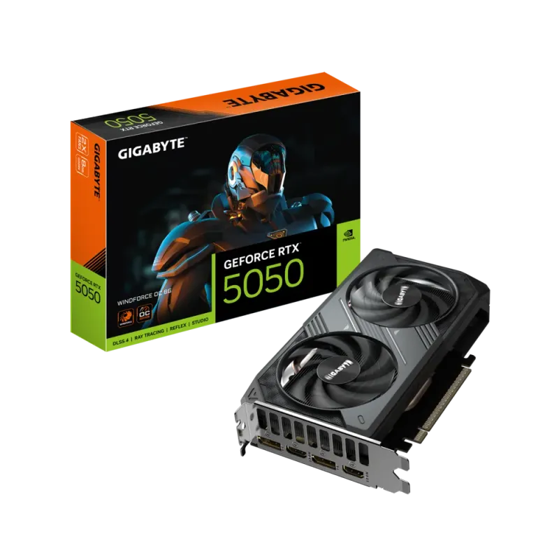 GIGABYTE GeForce RTX™ 5050 WINDFORCE OC 8G 128-bit Video Card