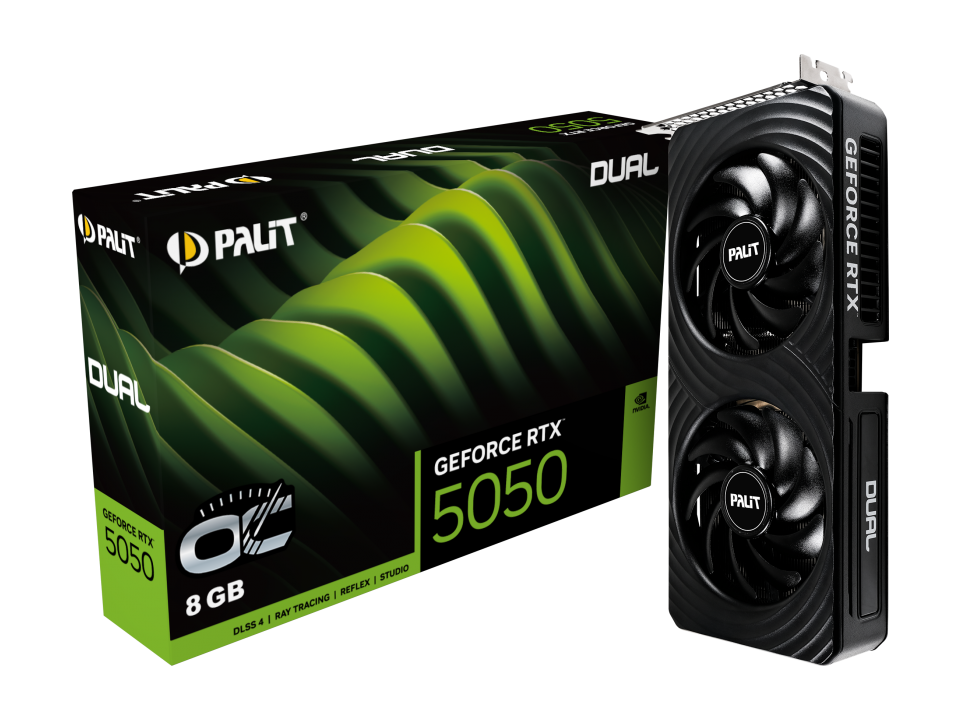 PALIT GeForce RTX™ 5050 DUAL OC 8G 128-bit Video Card