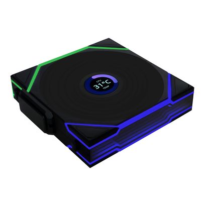 Lian Li UNI Fan TL LCD Wireless 140-Single Pack -2.4 GHz Wireless Signal ARGB Fan-Infinity Mirror-Daisy-Chain-Syncing Lighting-Controller NOT Included &amp; Required