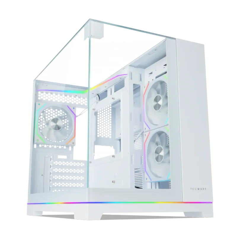 Tecware VX Prism Triple TG MATX Gaming Case ( Free 3x 120mm ARGB Fans )