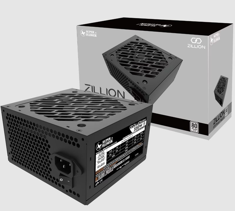 Superflower Zillion DW 550W 80 Plus Non-Modular with Black Flat Cables Power Supply