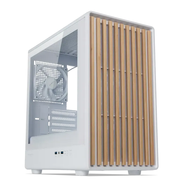 Tecware Timber M High Airflow Wood MATX TG Gaming Case ( Free 4x 120mm Fans )
