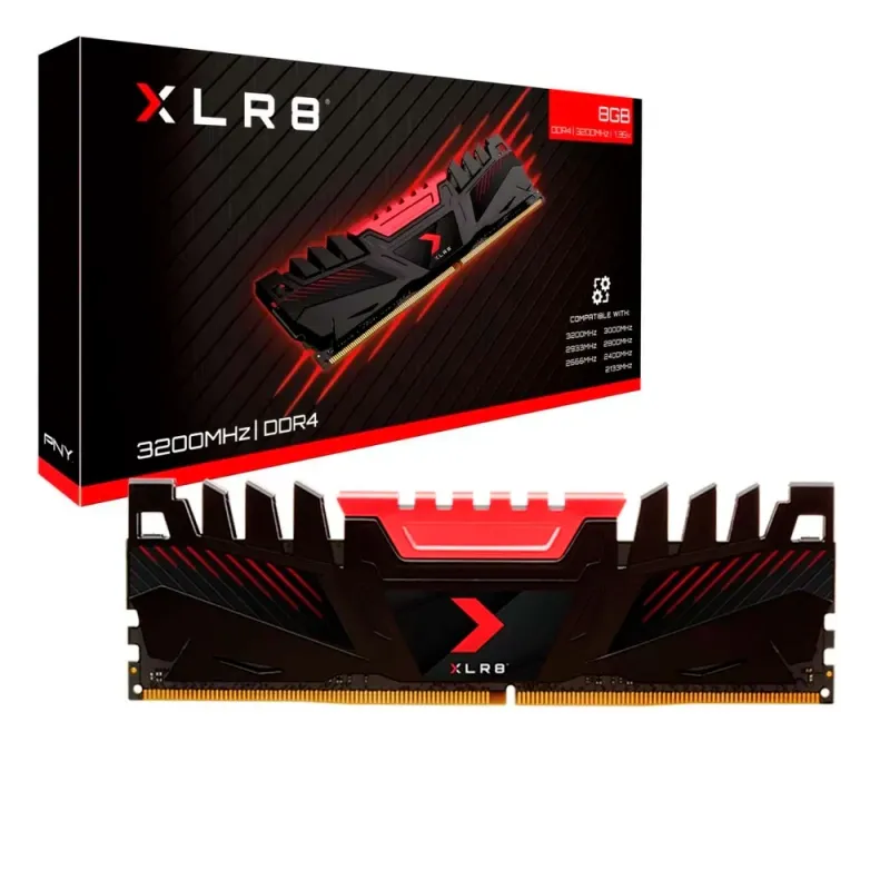 PNY XLR8 8GB DDR4 DRAM 3200MHz CL16 1.35V Memory