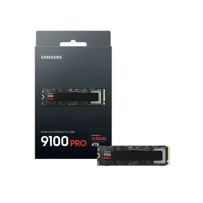 Samsung 9100 Pro 4TB PCIe 5.0 x4 NVMe M.2 SSD (RW: 14,800/13,400 MB/s)