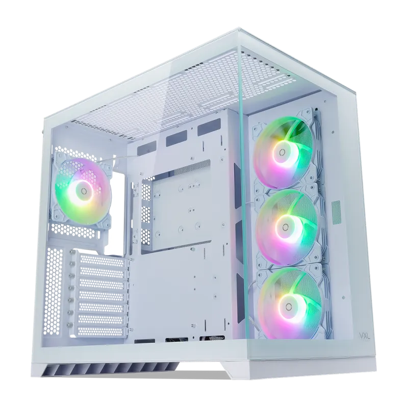 Tecware VXL EVO Dual Chamber ATX TG Case ( Free 4x 120mm ARGB Fans )