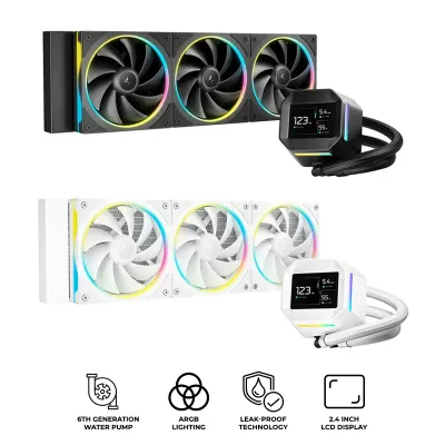 DeepCool LM360 360MM 2.4″ LCD ARGB AIO Liquid Cooler