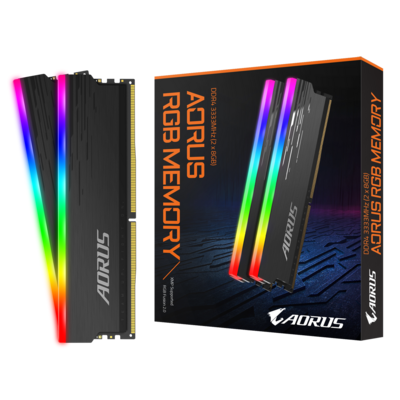 AORUS RGB Memory DDR4 16GB (2x8GB) 3333MHz CL19(Intel) CL20(AMD) Memory Kit
