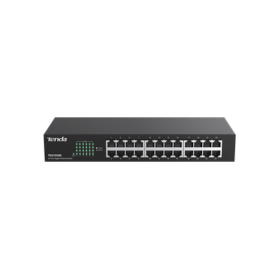 Tenda 24 Port 10/100/1000Mbps Gigabit Unmanaged Ethernet Switch  | Desktop Network Splitter | Sturdy Metal | Fanless | Plug &amp; Play | Traffic Optimization | Limited Lifetime Protection | TEG1024D V9.0